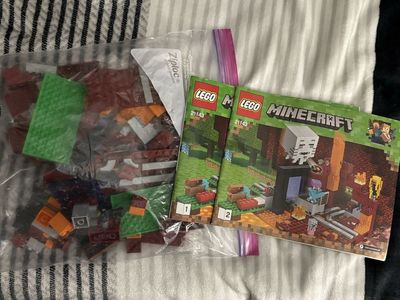LEGO Minecraft 21143 The Nether Portal Building Kit with Minifigures & Instructions