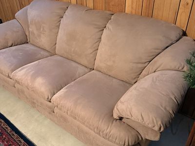 Couch and bed frame with mattress