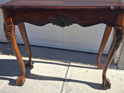 cute all wood entry way table/small