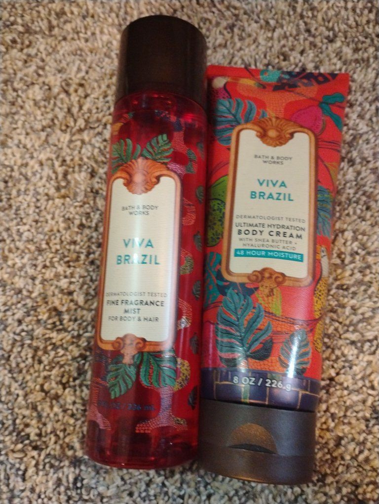 FUNDRAISER-Bath & Body Works Viva Brazil Fine Fragrance Mist & Ultimate Hydration Body Cream Set