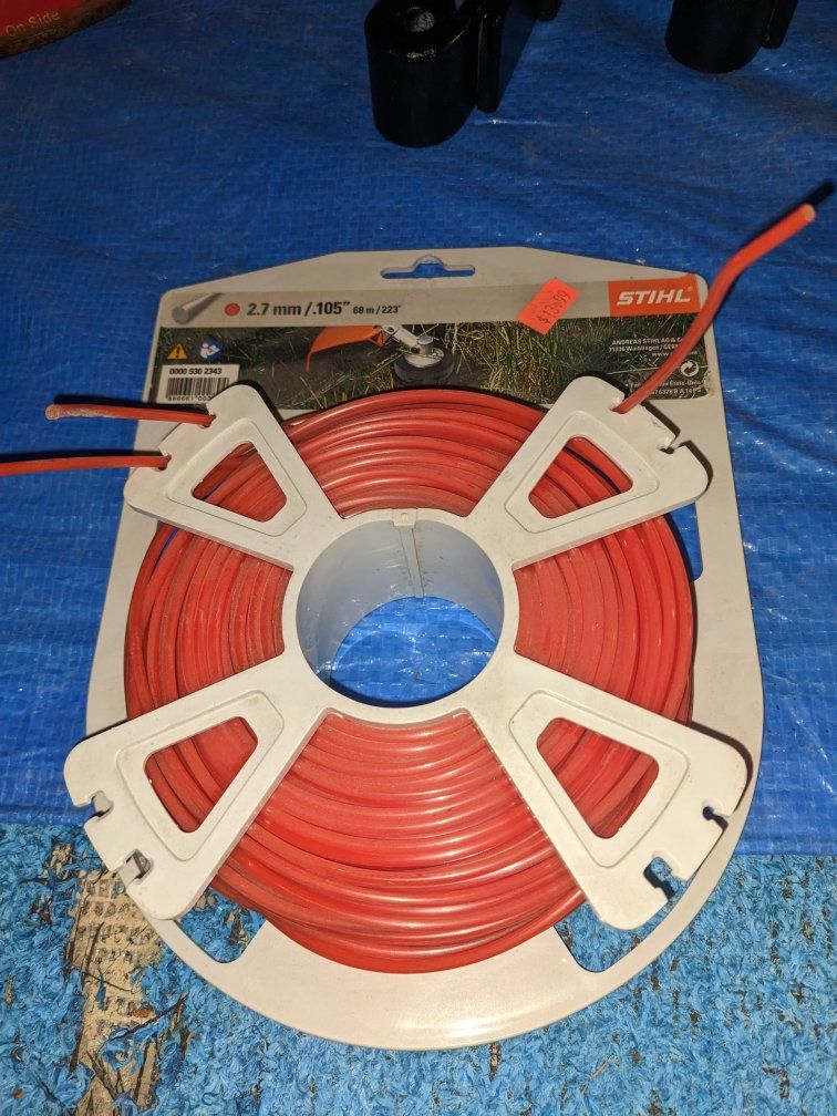 Stihl 2.7mm/.105" 68m/223' Red Trimmer Line, Durable Spool for Weed Eaters