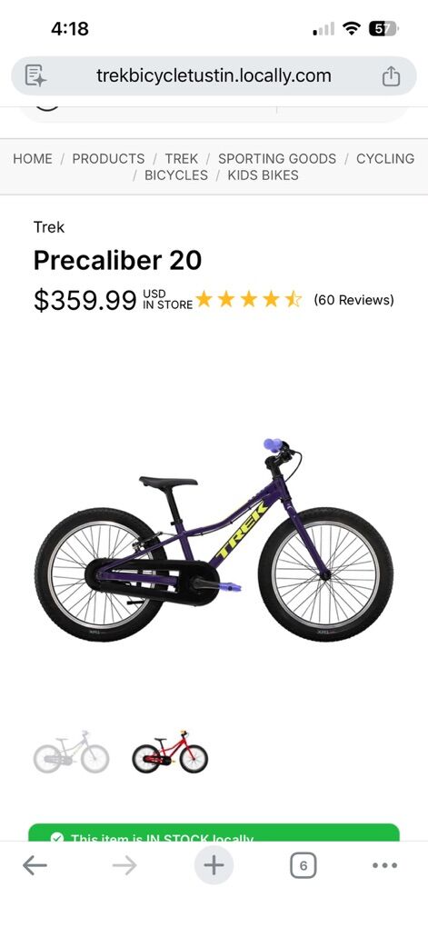 Trek dark Blue Pre-Caliber 20 Kids bike