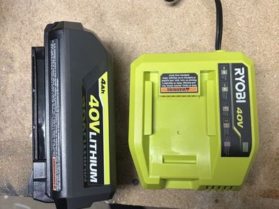 New 40v Lithium 4.0amp Battery And Fast Charger