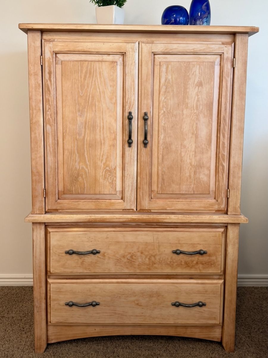 Solid Wood Armoire Wardrobe - 40" W x 60" H x 22" D