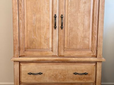 Solid Wood Armoire Wardrobe - 40" W x 60" H x 22" D