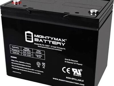 NEW IN BOX - RECHARGEABLE 75ah MIGHTY BATTERY