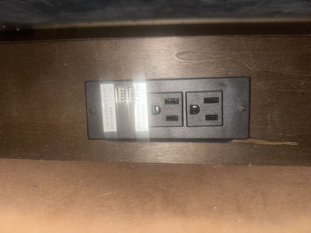 End Table Or Nightstand With Outlet Granite Top