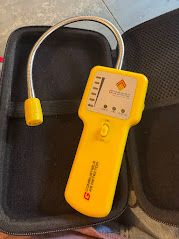 Unbranded Portable Combustible Gas Leak Detector - Yellow, with Carrying Case