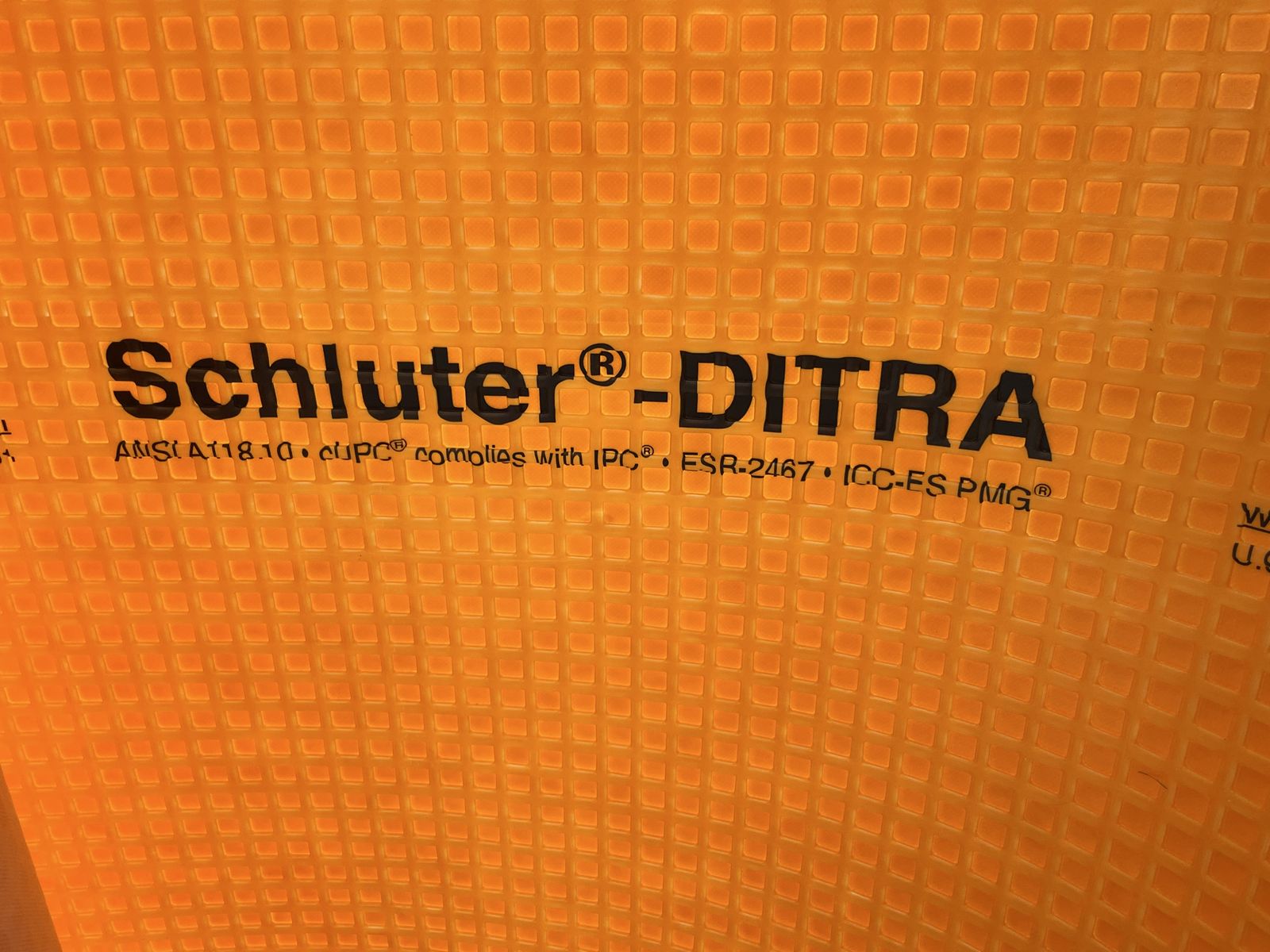 Schluter-DITRA Uncoupling Membrane for Tile - Waterproofing & Crack Isolation