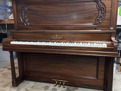 Upright grand piano