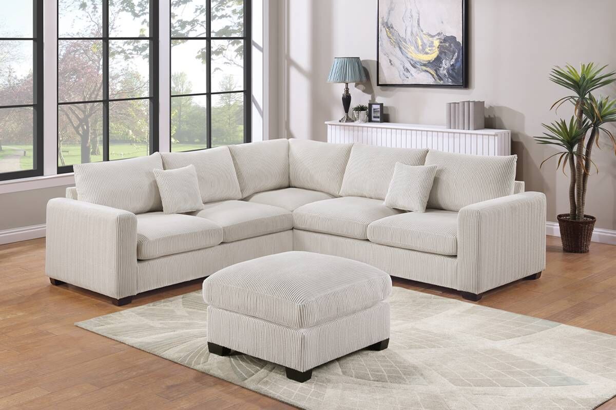NEW SECTIONAL with OTTOMAN and PILLOWS - NEW IN BOX
