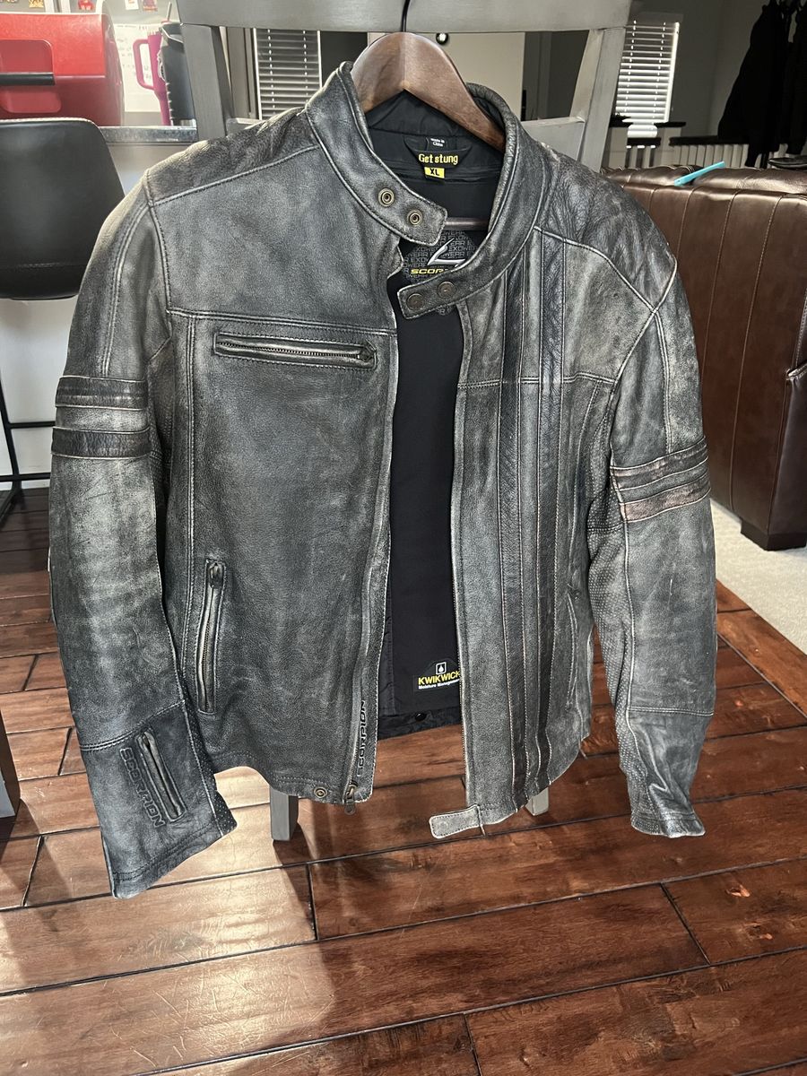 Scorpion motorcycle leather jacket $200