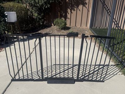 Extra-Wide Metal Baby/Pet Gate – Walk-Through Door – 60”