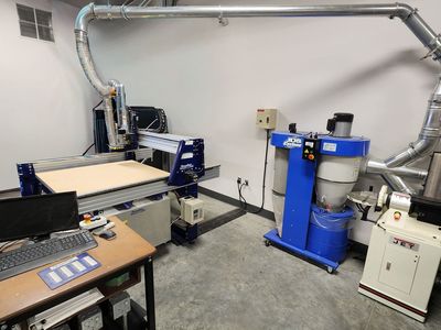 CNC Router-4 Zone Vacuum Table-Dust Collection System