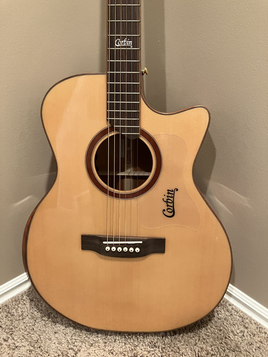 New Corbin Solid Top Acoustic Electric and Gig Bag