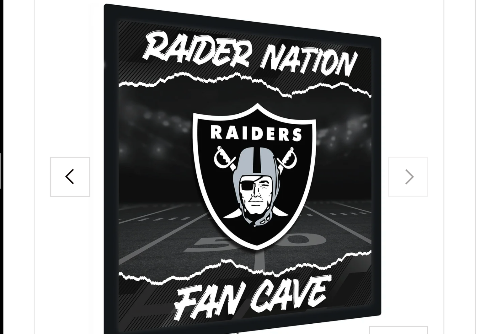 New in box Las Vegas Raiders 23"H x 23"L LED Wall Decor, Edgelite, Square