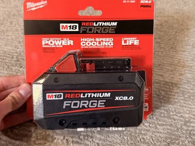 Never Opened Milwaukee M18 Red Lithium Forge 8.0ah battery.