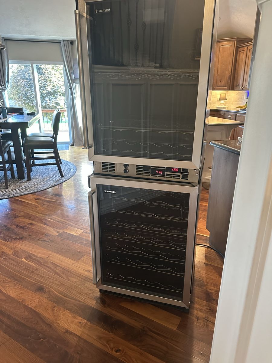 Marvel Dual-Zone Stainless Steel Wine Refrigerator Cooler