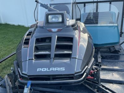 Polaris Indy Trail Deluxe 1990 and Trail Rider Pull Behind Sled