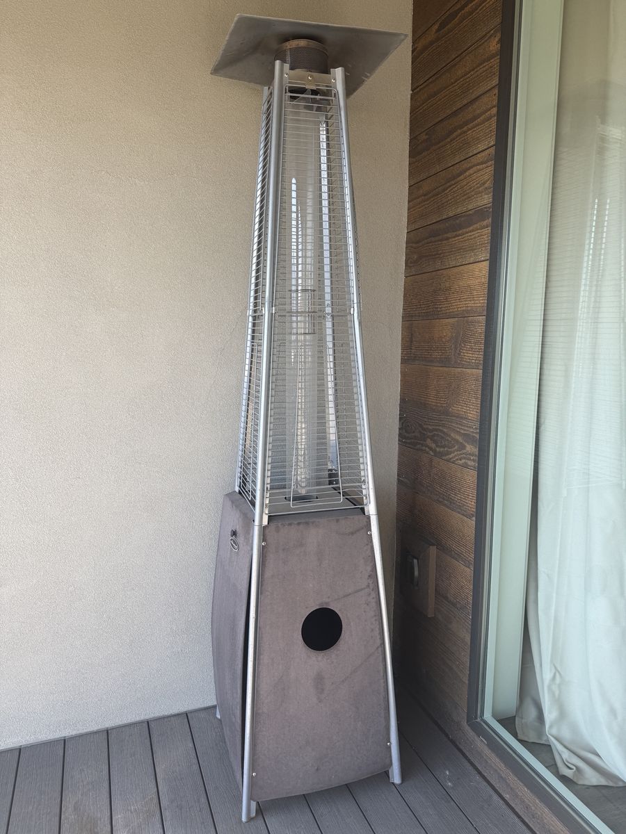 Pyramid Propane Patio Heater - 7 ft Outdoor Heater (Needs Replacement Glass)