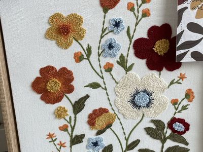 New Home Woven Embroidery Wall Art 12x15