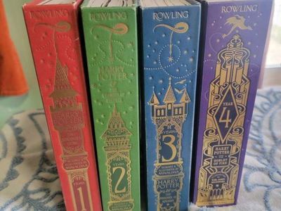 harry potter illustrated editions. book 1-4