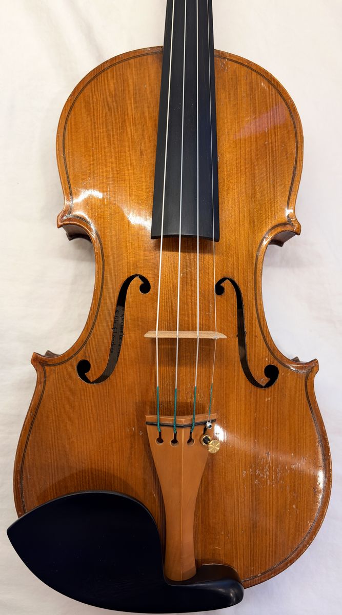 Beautiful French Violin By Francois Barzoni Labeled as 1891 branded FB 4/4