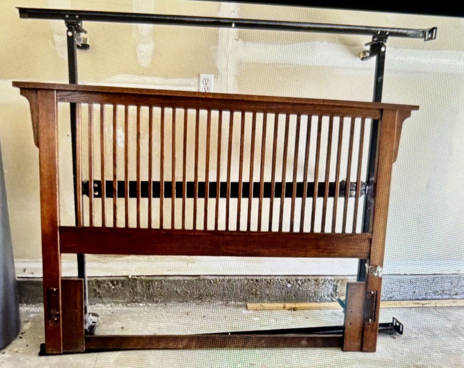 Solid Wood Queen Size Headboard And Frame