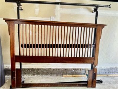 Solid Wood Queen Size Headboard And Frame