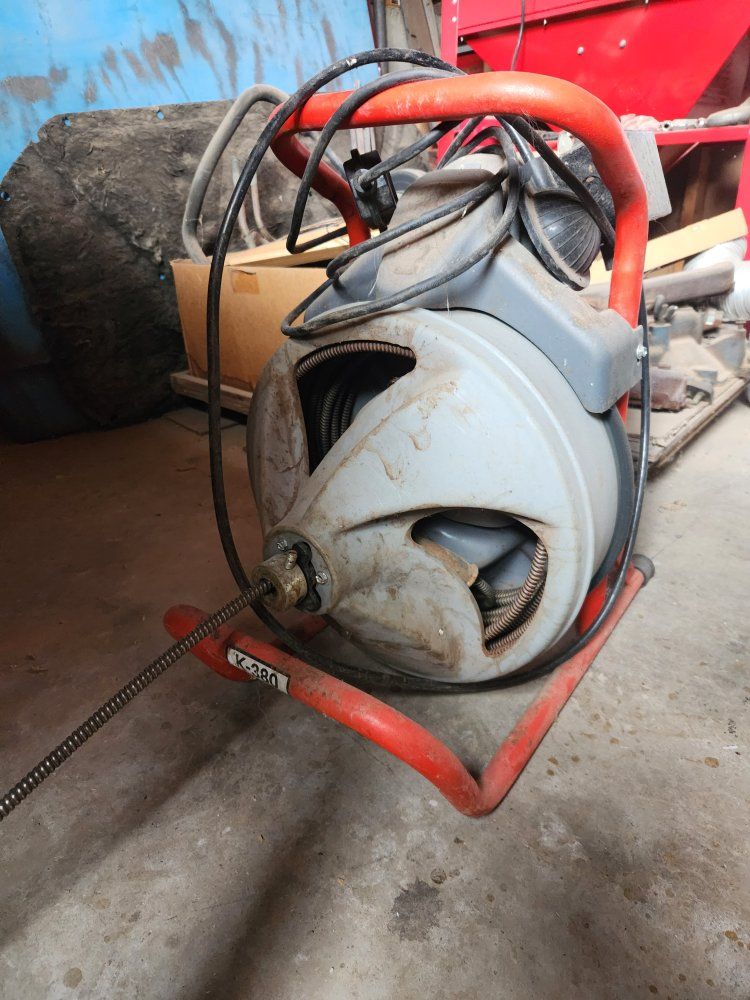RIDGID K-380 Drum Machine Drain Cleaner K-380, Model 58452, Heavy Duty for 1 1/2" to 3" Lines