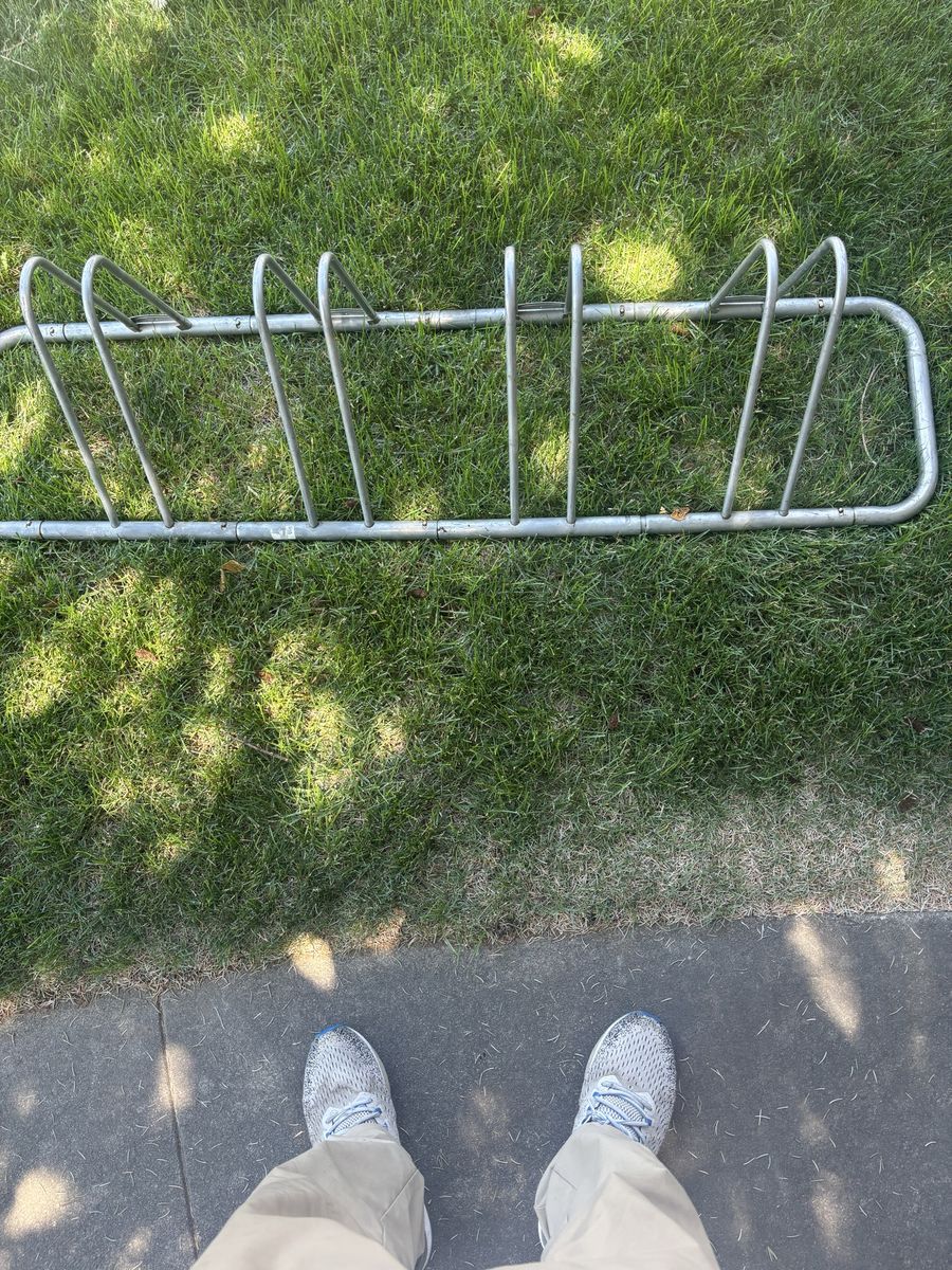 Metal Multi-Bike Floor Parking Rack - Holds Up to 4 Bikes. With 2.5”  slots size