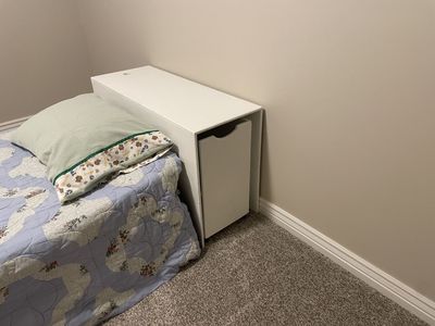 Rollaway Bookshelf or Shoe Shelf Headboard
