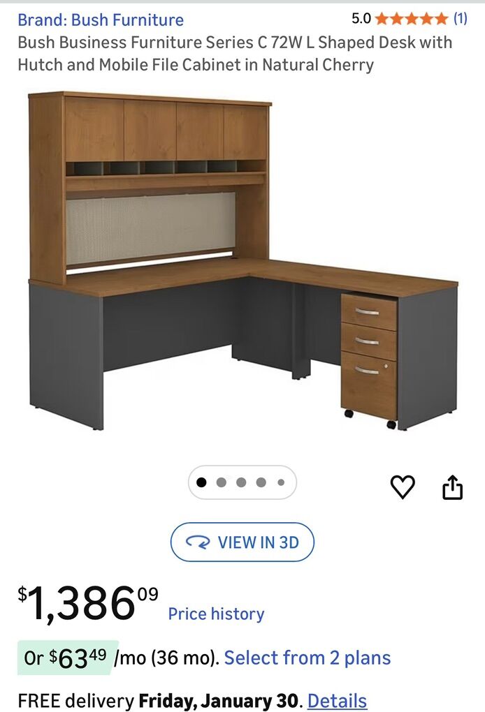 L Shaped desk New In Box