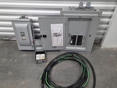 Electrical 100A Sub panels shut off box and wire bundle est 35 ft