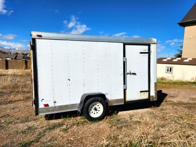 6x12 Enclosed Cargo Trailer – Side Door – Shelving – Torsion Axle – $2700 OBO
