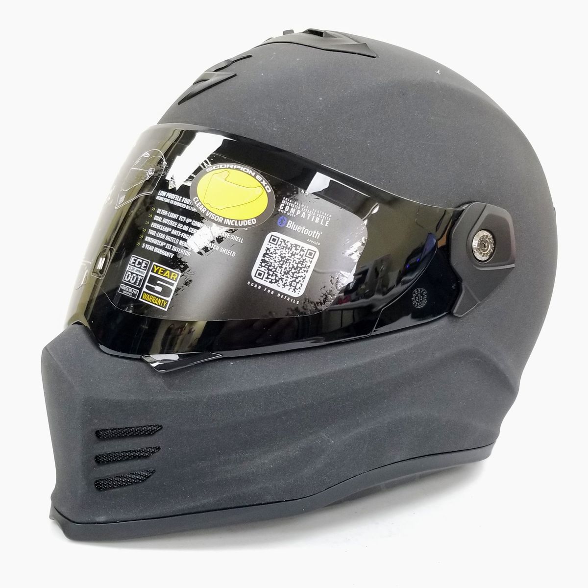 Scorpion Covert Fx Full Face Helmet (Graphite, Medium) (75-2271M-L-R1-S3)
