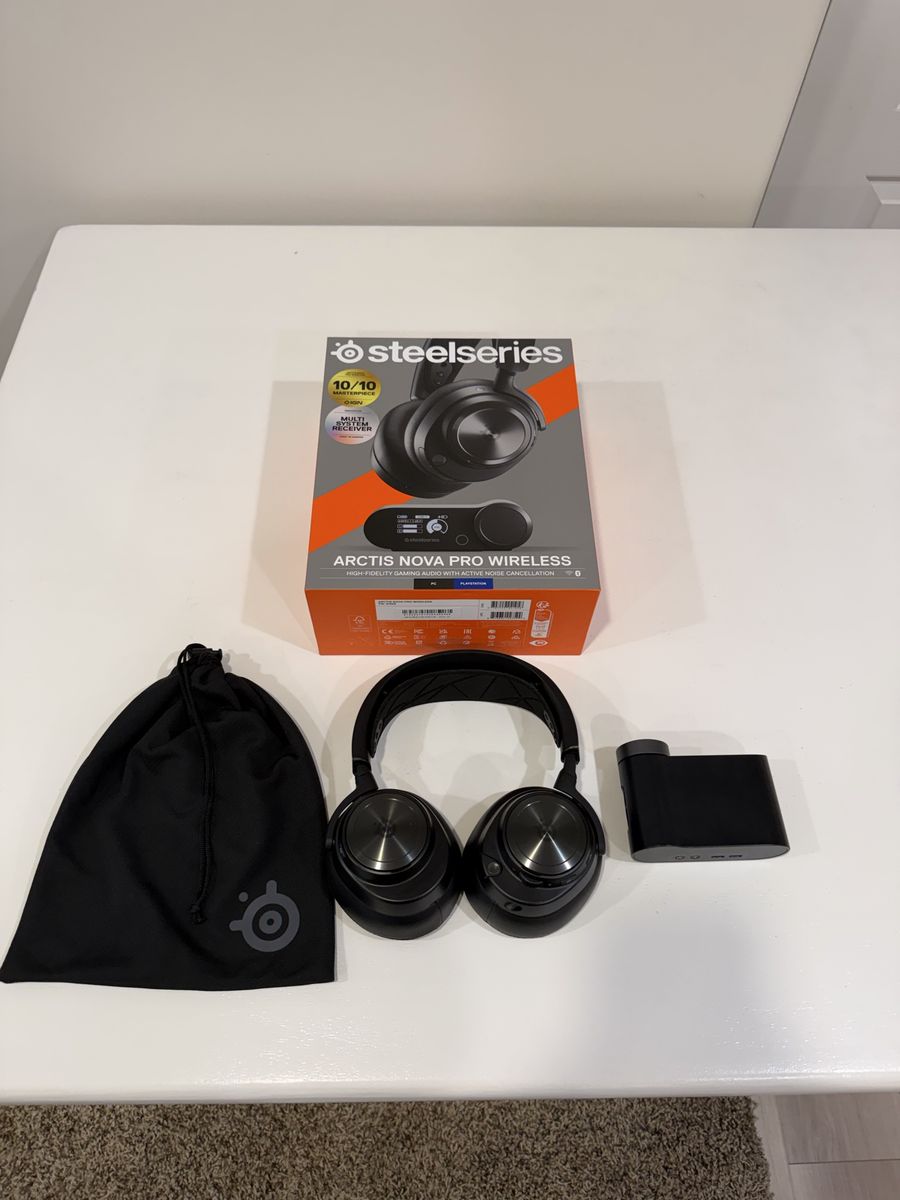 SteelSeries Arctis Nova Pro Wireless Gaming Headset - Multi-System Receiver, Active Noise Cancellation
