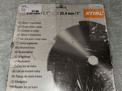 Stihl 230 mm / 9.1" Grass Cutting Blade (25.4 mm / 1" Arbor)