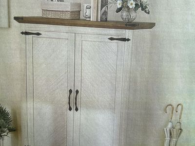 Farmhouse Shoe cupboard cabinet NEW