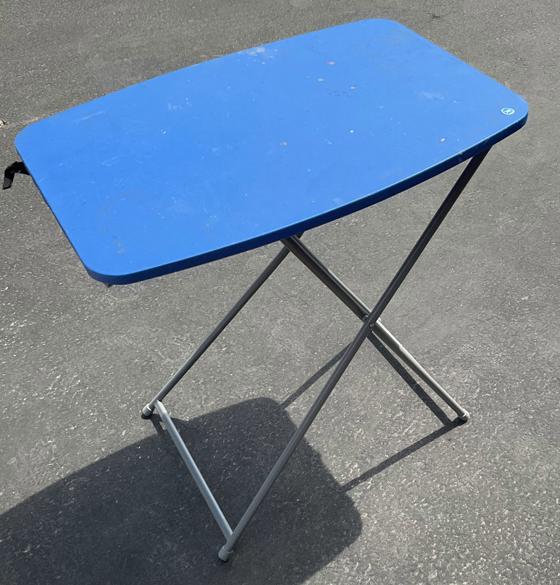 COSCO Personal Folding Table - 18" x 26" Blue Adjustable Activity Desk