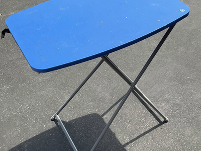 COSCO Personal Folding Table - 18" x 26" Blue Adjustable Activity Desk