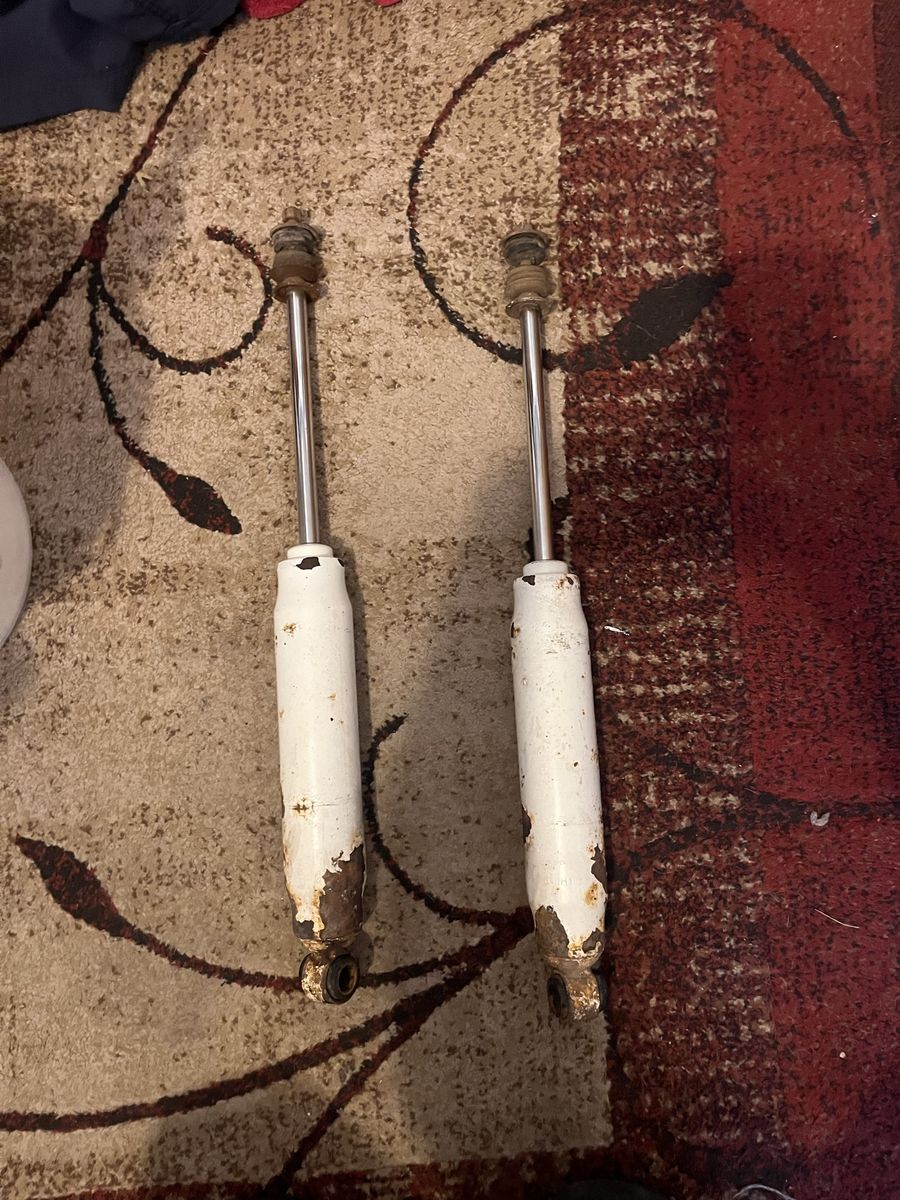 Rear shocks for 3rd gen Toyota 4Runner stock height I believe they’re Monroe brand used, but still work fine