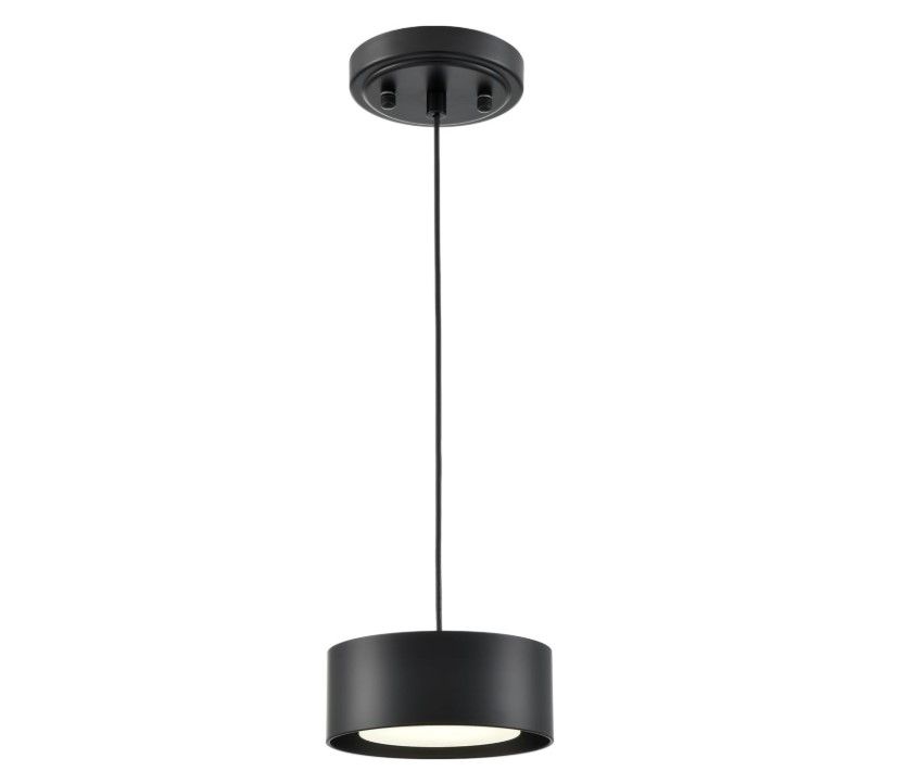 Black LED Mini Pendant Light Fixture
