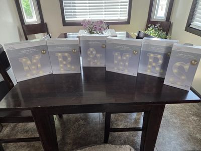 Mr and Mrs light up letters