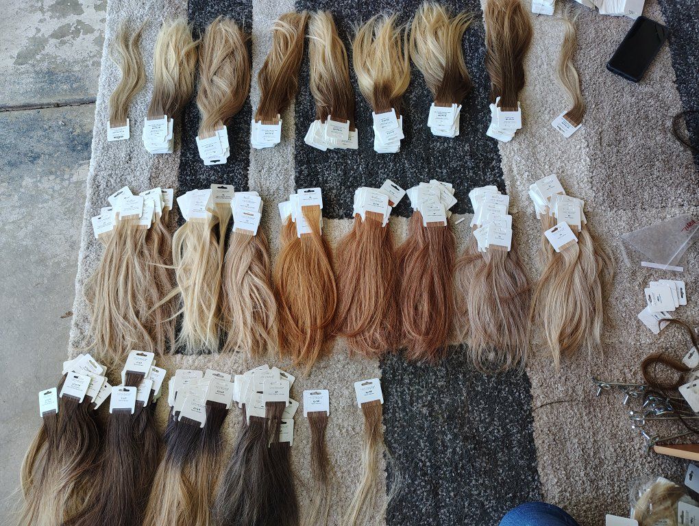 Hotheads Human Hair Extensions - 12 Inch Lengths, Various Colors, New in Packaging