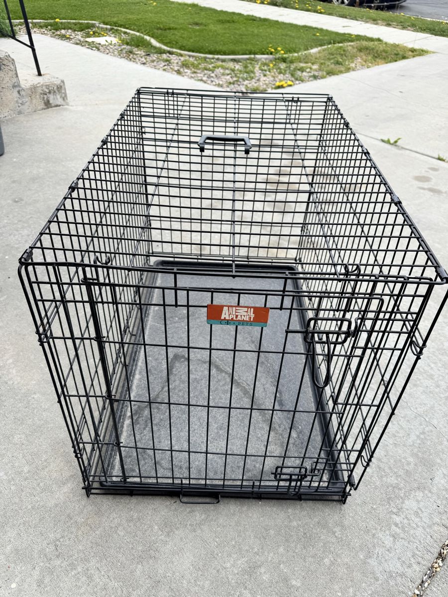 Animal Planet Foldable Metal dog Pet Crate Cage Lg