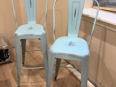 Light Blue Barstools