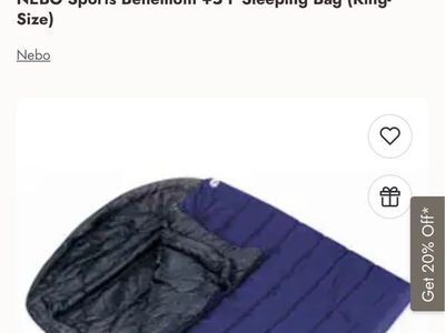 NEBO Sports Behemoth +5°F Sleeping Bag King Size Blue Black