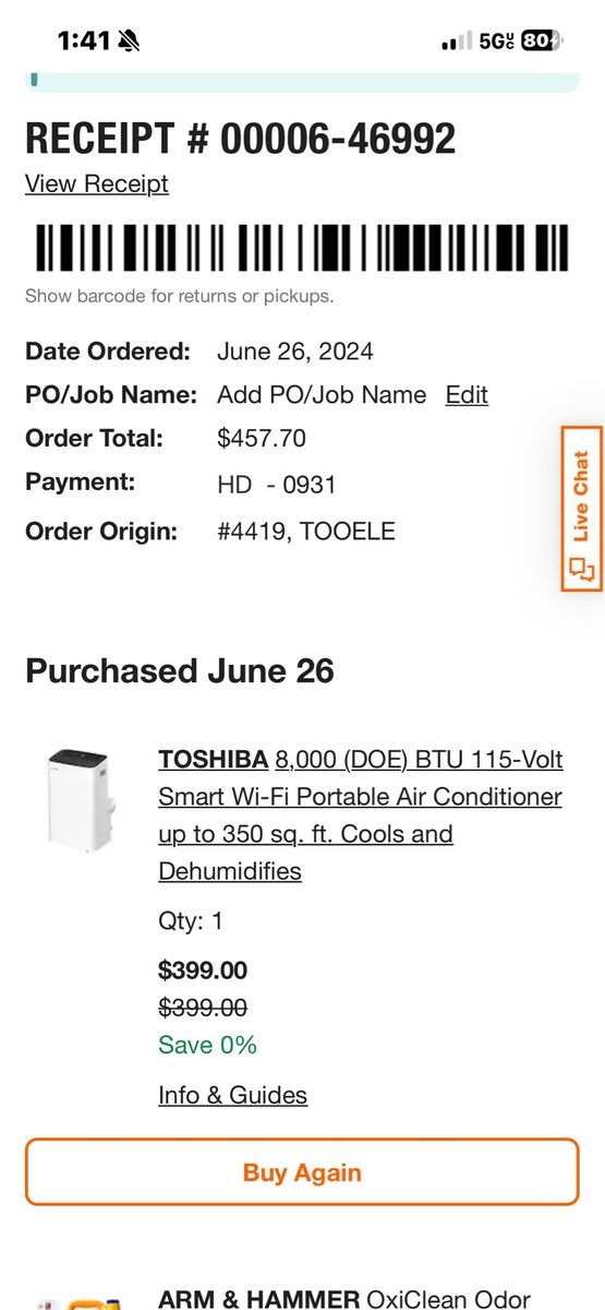 Toshiba Portable Air Conditioner with Auto-Swing - Evenly Distributes Cool Air