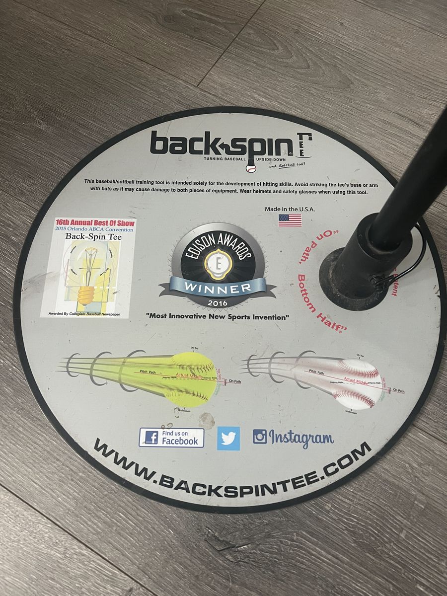 Back-Spin Tee | Baseball Softball Hitting Trainer | Standard Model